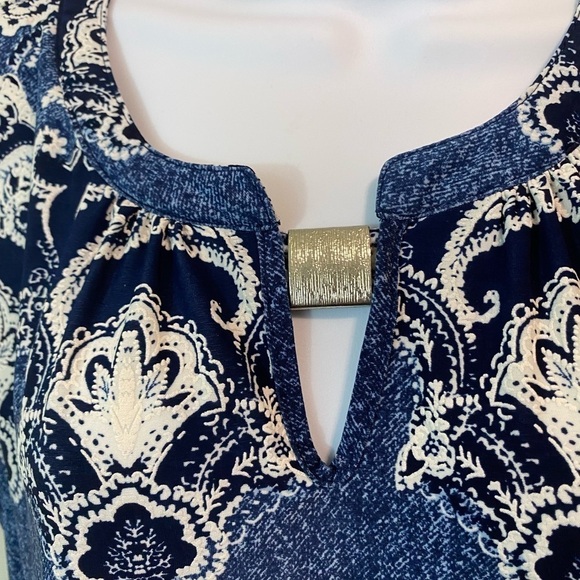 ❤️ PerCeption Concept size XL multi color blue sleeveless keyhole lightw… - Picture 2 of 6